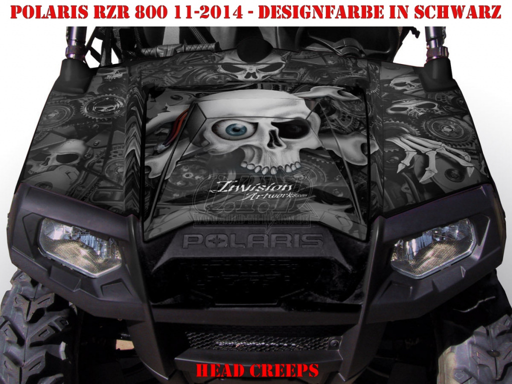 Head Creeps Schwarz für Polaris RZR 800/800 S - 2011-2014